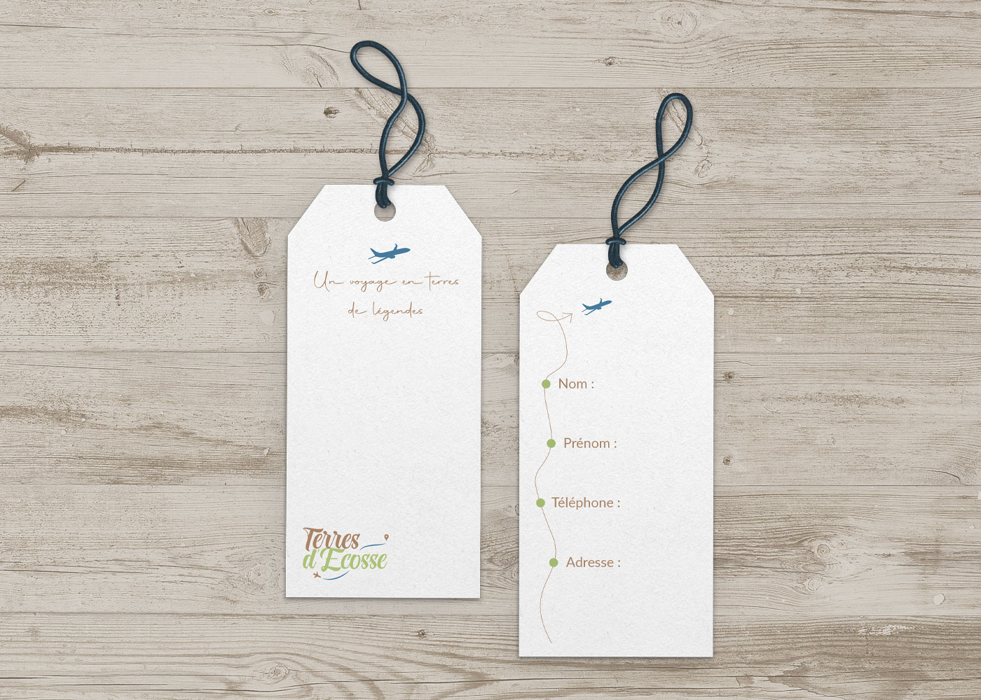 Création d'un étiquette pour bagage