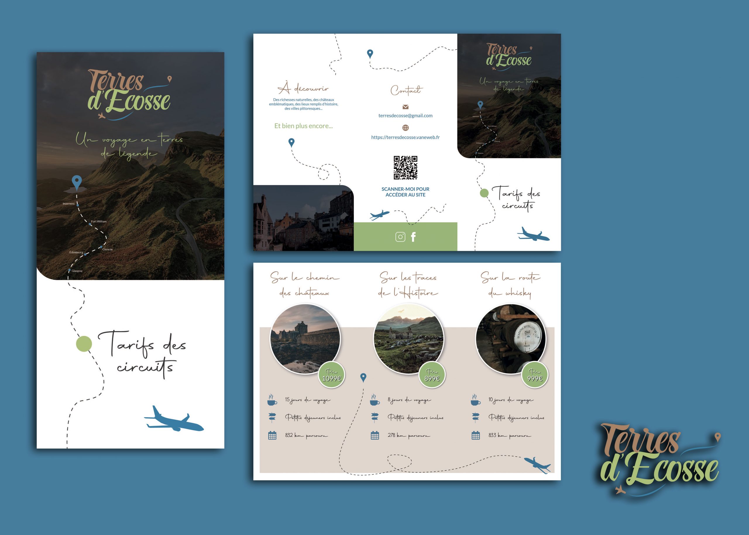 Création d'un dépliant pour une agence de voyage